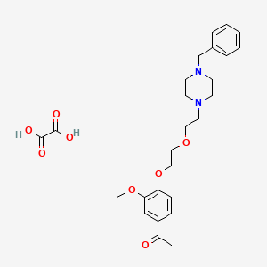 molecular formula C26H34N2O8 B4209899 1-[4-[2-[2-(4-Benzylpiperazin-1-yl)ethoxy]ethoxy]-3-methoxyphenyl]ethanone;oxalic acid 