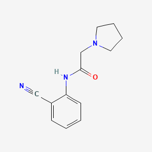 molecular formula C13H15N3O B4209901 N-(2-cyanophenyl)-2-pyrrolidin-1-ylacetamide 