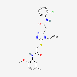 2-{[5-{2-[(2-chlorophenyl)amino]-2-oxoethyl}-4-(prop-2-en-1-yl)-4H-1,2,4-triazol-3-yl]sulfanyl}-N-(2-methoxy-5-methylphenyl)acetamide