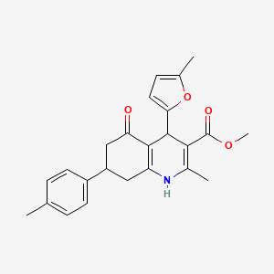 methyl 2-methyl-4-(5-methyl-2-furyl)-7-(4-methylphenyl)-5-oxo-1,4,5,6,7,8-hexahydro-3-quinolinecarboxylate