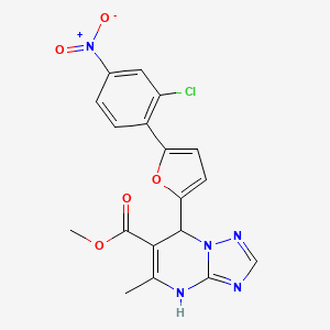 methyl 7-[5-(2-chloro-4-nitrophenyl)-2-furyl]-5-methyl-4,7-dihydro[1,2,4]triazolo[1,5-a]pyrimidine-6-carboxylate