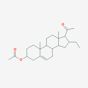 molecular formula C25H38O3 B420994 17-acetyl-16-ethyl-10,13-dimethyl-2,3,4,7,8,9,10,11,12,13,14,15,16,17-tetradecahydro-1H-cyclopenta[a]phenanthren-3-yl acetate 
