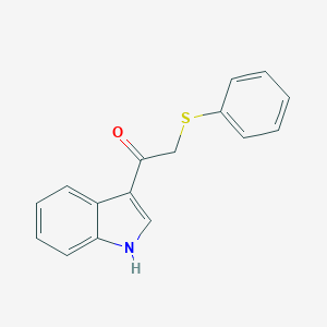 molecular formula C16H13NOS B420995 1-(1H-indol-3-yl)-2-(phenylsulfanyl)ethanone CAS No. 134220-67-0