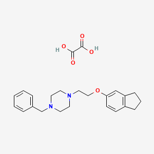 molecular formula C24H30N2O5 B4209972 1-benzyl-4-[2-(2,3-dihydro-1H-inden-5-yloxy)ethyl]piperazine;oxalic acid 