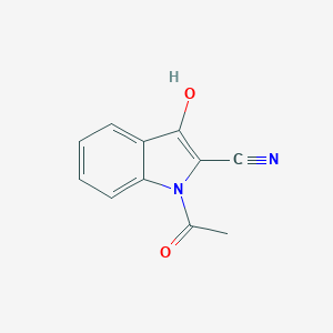 molecular formula C11H8N2O2 B420998 1-acetyl-3-hydroxy-1H-indole-2-carbonitrile 