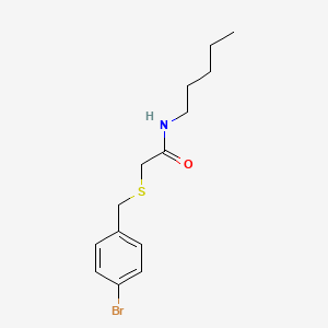 2-[(4-bromobenzyl)sulfanyl]-N-pentylacetamide