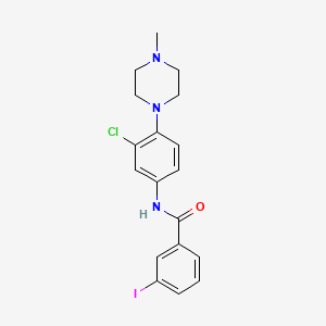 molecular formula C18H19ClIN3O B4209989 N-[3-chloro-4-(4-methyl-1-piperazinyl)phenyl]-3-iodobenzamide 