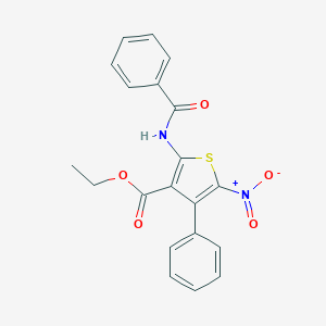 molecular formula C20H16N2O5S B421000 Ethyl 2-(benzoylamino)-5-nitro-4-phenyl-3-thiophenecarboxylate 