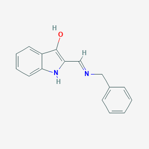 molecular formula C16H14N2O B421001 2-[(benzylamino)methylene]-1,2-dihydro-3H-indol-3-one 