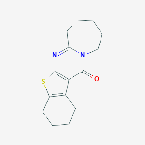 molecular formula C15H18N2OS B421002 2,3,4,7,8,9,10,11-Octahydro[1]benzothieno[2',3':4,5]pyrimido[1,2-a]azepin-13(1H)-one CAS No. 56929-67-0