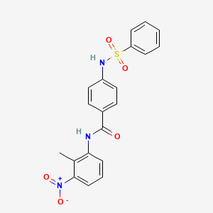 N-(2-methyl-3-nitrophenyl)-4-[(phenylsulfonyl)amino]benzamide