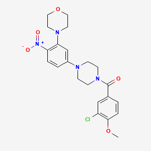 4-{5-[4-(3-chloro-4-methoxybenzoyl)-1-piperazinyl]-2-nitrophenyl}morpholine