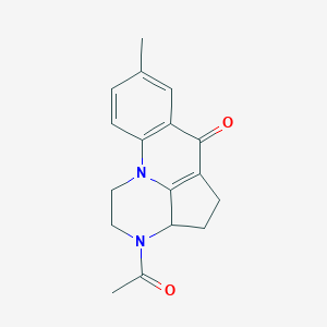 molecular formula C17H18N2O2 B421008 3-Acetyl-8-methyl-1,2,3,3a,4,5-hexahydro-3,10b-diaza-acephenanthrylen-6-one 