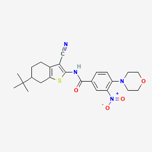 N-(6-tert-butyl-3-cyano-4,5,6,7-tetrahydro-1-benzothien-2-yl)-4-(4-morpholinyl)-3-nitrobenzamide