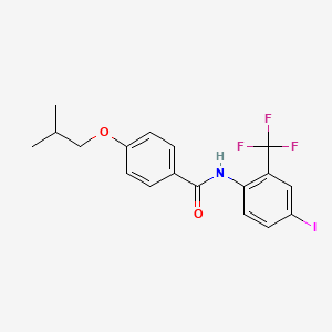 N-[4-iodo-2-(trifluoromethyl)phenyl]-4-(2-methylpropoxy)benzamide