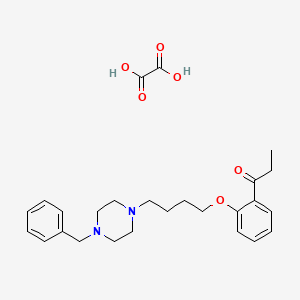 1-[2-[4-(4-Benzylpiperazin-1-yl)butoxy]phenyl]propan-1-one;oxalic acid