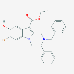 molecular formula C27H27BrN2O3 B421012 ethyl 6-bromo-2-[(dibenzylamino)methyl]-5-hydroxy-1-methyl-1H-indole-3-carboxylate 