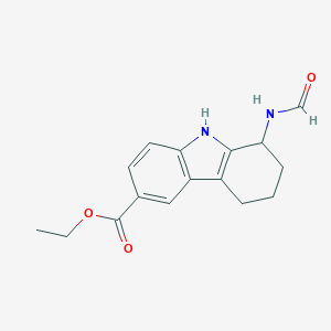 molecular formula C16H18N2O3 B421013 8-Formylamino-6,7,8,9-tetrahydro-5H-carbazole-3-carboxylic acid ethyl ester 