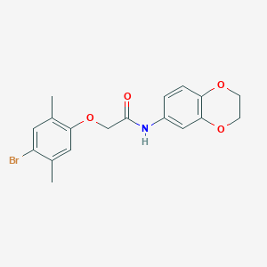 2-(4-bromo-2,5-dimethylphenoxy)-N-(2,3-dihydro-1,4-benzodioxin-6-yl)acetamide