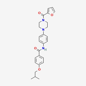 N-{4-[4-(2-furoyl)-1-piperazinyl]phenyl}-4-isobutoxybenzamide