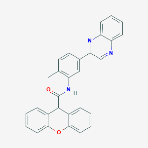 N-(2-methyl-5-quinoxalin-2-ylphenyl)-9H-xanthene-9-carboxamide