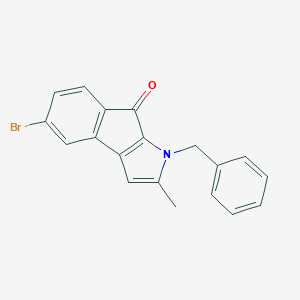 molecular formula C19H14BrNO B421017 1-benzyl-5-bromo-2-methylindeno[2,1-b]pyrrol-8(1H)-one 