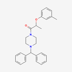 1-(diphenylmethyl)-4-[2-(3-methylphenoxy)propanoyl]piperazine