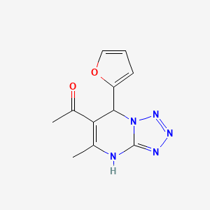 1-[7-(Furan-2-yl)-5-methyl-4,7-dihydrotetrazolo[1,5-a]pyrimidin-6-yl]ethanone