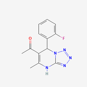 1-[7-(2-fluorophenyl)-5-methyl-4,7-dihydrotetrazolo[1,5-a]pyrimidin-6-yl]ethanone