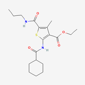 ethyl 2-[(cyclohexylcarbonyl)amino]-4-methyl-5-[(propylamino)carbonyl]-3-thiophenecarboxylate