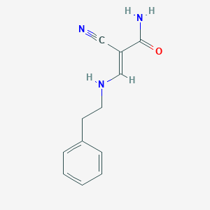 2-Cyano-3-[(2-phenylethyl)amino]acrylamide