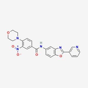 4-(4-morpholinyl)-3-nitro-N-[2-(3-pyridinyl)-1,3-benzoxazol-5-yl]benzamide