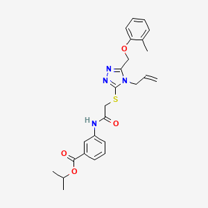 isopropyl 3-{[({4-allyl-5-[(2-methylphenoxy)methyl]-4H-1,2,4-triazol-3-yl}thio)acetyl]amino}benzoate