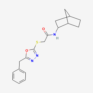 2-[(5-benzyl-1,3,4-oxadiazol-2-yl)thio]-N-bicyclo[2.2.1]hept-2-ylacetamide