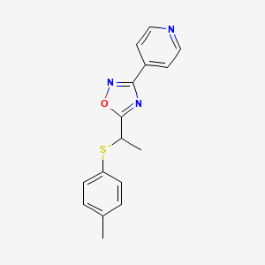 4-(5-{1-[(4-Methylphenyl)sulfanyl]ethyl}-1,2,4-oxadiazol-3-yl)pyridine