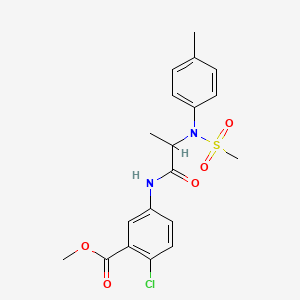 methyl 2-chloro-5-{[N-(4-methylphenyl)-N-(methylsulfonyl)alanyl]amino}benzoate