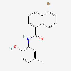 5-bromo-N-(2-hydroxy-5-methylphenyl)naphthalene-1-carboxamide