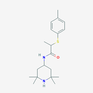 2-(4-methylphenyl)sulfanyl-N-(2,2,6,6-tetramethylpiperidin-4-yl)propanamide