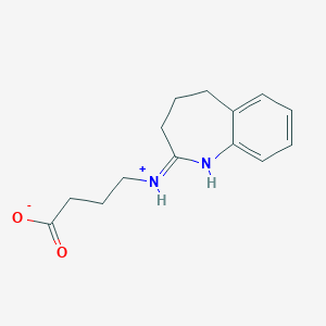molecular formula C14H18N2O2 B421031 4-(1,3,4,5-Tetrahydro-1-benzazepin-2-ylideneazaniumyl)butanoate CAS No. 413610-71-6