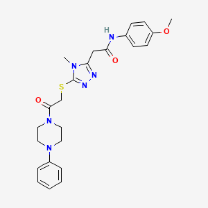 N-(4-methoxyphenyl)-2-(4-methyl-5-{[2-oxo-2-(4-phenylpiperazin-1-yl)ethyl]sulfanyl}-4H-1,2,4-triazol-3-yl)acetamide