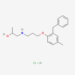 molecular formula C20H28ClNO2 B4210317 1-{[3-(2-benzyl-4-methylphenoxy)propyl]amino}-2-propanol hydrochloride 