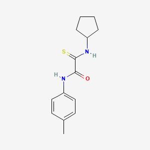 molecular formula C14H18N2OS B4210394 2-(cyclopentylamino)-N-(4-methylphenyl)-2-thioxoacetamide 