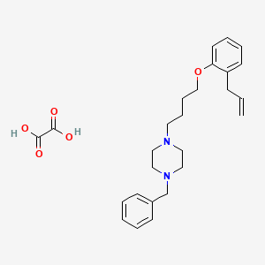 molecular formula C26H34N2O5 B4210399 1-Benzyl-4-[4-(2-prop-2-enylphenoxy)butyl]piperazine;oxalic acid 