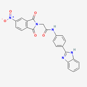 N-[4-(1H-benzimidazol-2-yl)phenyl]-2-(5-nitro-1,3-dioxo-1,3-dihydro-2H-isoindol-2-yl)acetamide