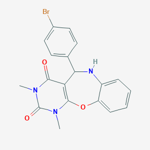 molecular formula C19H16BrN3O3 B421045 5-(4-bromophenyl)-1,3-dimethyl-5,6-dihydropyrimido[4,5-b][1,5]benzoxazepine-2,4(1H,3H)-dione 