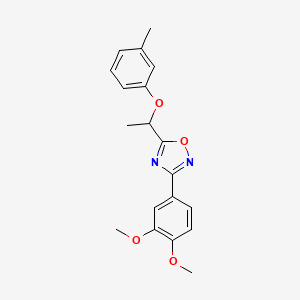 3-(3,4-dimethoxyphenyl)-5-[1-(3-methylphenoxy)ethyl]-1,2,4-oxadiazole