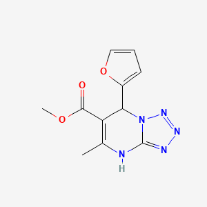 molecular formula C11H11N5O3 B4210489 methyl 7-(2-furyl)-5-methyl-4,7-dihydrotetrazolo[1,5-a]pyrimidine-6-carboxylate 