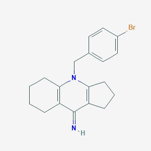 molecular formula C19H21BrN2 B421054 4-[(4-bromophenyl)methyl]-2,3,5,6,7,8-hexahydro-1H-cyclopenta[b]quinolin-9-imine 