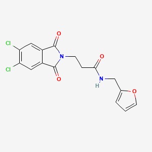 3-(5,6-Dichloro-1,3-dioxo-1,3-dihydro-2H-isoindol-2-YL)-N~1~-(2-furylmethyl)propanamide