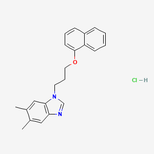 molecular formula C22H23ClN2O B4210554 5,6-Dimethyl-1-(3-naphthalen-1-yloxypropyl)benzimidazole;hydrochloride 